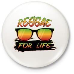 printfashion Reggae for life - Kitűző, hűtőmágnes - Fehér (7659327)