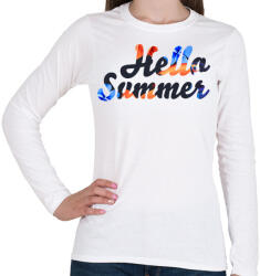 printfashion Hello Summer / Hello Nyár - Női hosszú ujjú póló - Fehér (5068954)