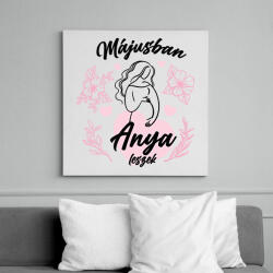 printfashion Anya leszek - Hónappal (fekete) - Vászonkép - Fehér (7057185)