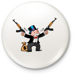 printfashion Monopoly+ kalasnyikov - Kitűző, hűtőmágnes - Fehér (3087984)