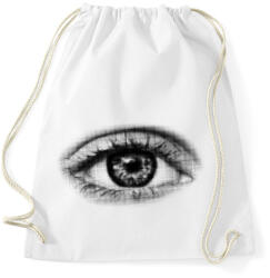 printfashion Halftone eye - Sportzsák, Tornazsák - Fehér (15895245)