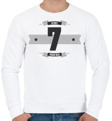 printfashion b-day-07-dark-lightgrey - Férfi pulóver - Fehér (505607)