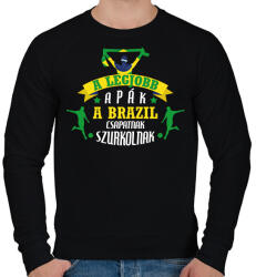 printfashion Brazil csapat - Férfi pulóver - Fekete (10856501)