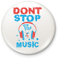 printfashion Zene - don't stop the music - Kitűző, hűtőmágnes - Fehér (5644078)