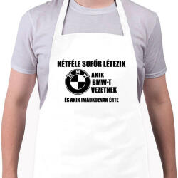 printfashion Kétféle Bmw Sofőr - Kötény - Fehér (4906826)