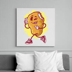 printfashion Chicken nuggets - Vászonkép - Fehér (9445298)