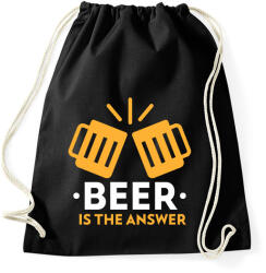 printfashion A sör a válasz - Sportzsák, Tornazsák - Fekete (11582196)