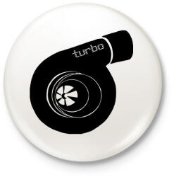 printfashion Turbo - Kitűző, hűtőmágnes - Fehér (7137582)
