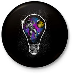 printfashion Zéró gravitáció - Kitűző, hűtőmágnes - Fekete (5340033)