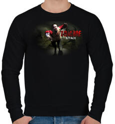 printfashion Zombie_Attack - Férfi pulóver - Fekete (535522)