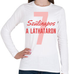 printfashion Szülinapos - Számmal - Női hosszú ujjú póló - Fehér (7153333)