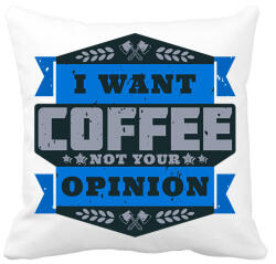 printfashion Coffee - Párnahuzat, Díszpárnahuzat - Fehér (13988778)
