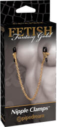 Pipedream Chain Nipple Clamps Gold/Black - primestars