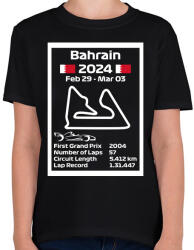 printfashion Bahrain grand prix - Gyerek póló - Fekete (15669480)