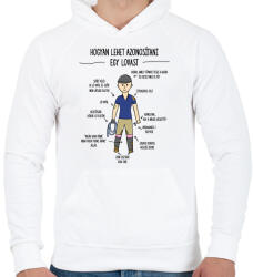 printfashion Lovas azonosítás - Férfi kapucnis pulóver - Fehér (12717671)
