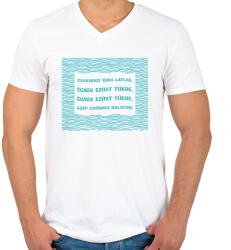 printfashion Balaton - Gárdonyi G. - Férfi V-nyakú póló - Fehér (7349697)