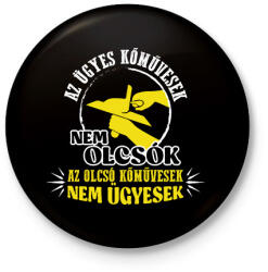 printfashion Az ügyes kőműves - Kitűző, hűtőmágnes - Fekete (10290980)