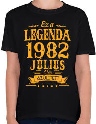 printfashion Ez a legenda 1982 július 17-én született - Gyerek póló - Fekete (7422962)