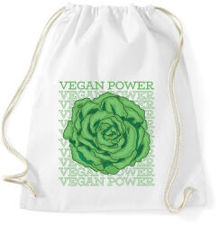 printfashion Vegan Power - Sportzsák, Tornazsák - Fehér (7629253)