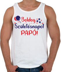 printfashion Boldog születésnapot papó - Férfi atléta - Fehér (2803677)