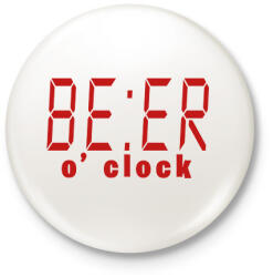 printfashion BE: ER o'clock - Kitűző, hűtőmágnes - Fehér (16346342)