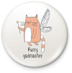 printfashion Magic cat - Kitűző, hűtőmágnes - Fehér (3090420)