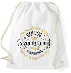 printfashion Boldog Szarácsonyt - Sportzsák, Tornazsák - Fehér (16847935)