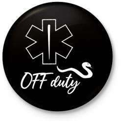 printfashion Szolgálaton kívül - Kitűző, hűtőmágnes - Fekete (9126166)