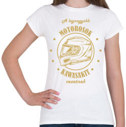 printfashion A legnagyobb motorosok - Kawasaki - Női póló - Fehér (7203660)