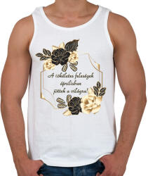 printfashion Tökéletes feleség szülinapja április - Férfi atléta - Fehér (3844556)