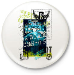 printfashion ON BOARD - Kitűző, hűtőmágnes - Fehér (3075245)