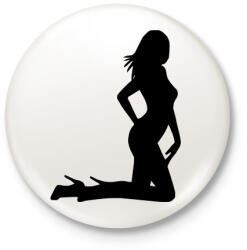 printfashion sexy woman. 2 - Kitűző, hűtőmágnes - Fehér (4586339)