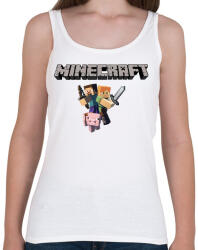 printfashion Minecraft - Női atléta - Fehér (494135)
