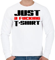 printfashion just-a-fucking-t-shirt-2-red-black - Férfi pulóver - Fehér (877829)