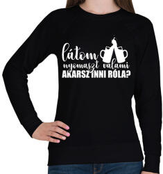 printfashion Akarsz inni róla? - Női pulóver - Fekete (2681751)