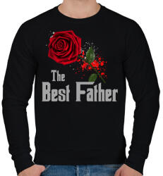 printfashion thebestfather - Férfi pulóver - Fekete (2598810)