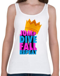 printfashion jump dive fall reapeat - Női atléta - Fehér (2958699)