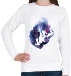 printfashion Wolf in the Sky - Női pulóver - Fehér (1253570)