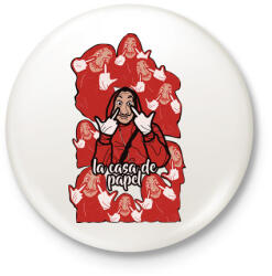 printfashion La Casa de papel art - Kitűző, hűtőmágnes - Fehér (4688866)