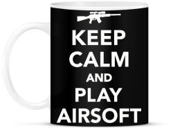 printfashion Keep calm and airsoft! - Bögre - Fekete (2525631)