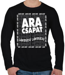printfashion Ara csapat -Lánybúcsú - Férfi hosszú ujjú póló - Fekete (7263366)