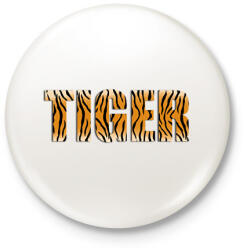 printfashion Tiger - Kitűző, hűtőmágnes - Fehér (14987820)