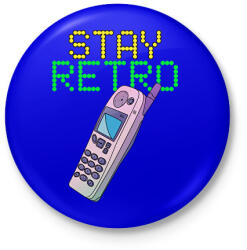 printfashion Stay retro Nokia - Kitűző, hűtőmágnes - Királykék (11447663)