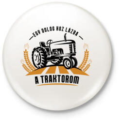 printfashion Egy dolog hoz lázba - Kitűző, hűtőmágnes - Fehér (3423479)