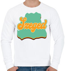 printfashion Szeged - Férfi pulóver - Fehér (7132317)