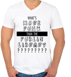 printfashion What's more punk - Férfi V-nyakú póló - Fehér (7666249)