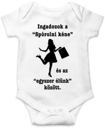 printfashion Spórolni kéne - Baba Body - Fehér (3658646)