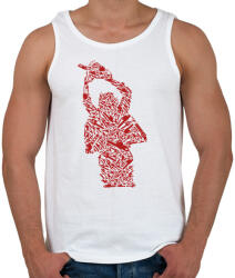 printfashion Texasi láncfűrészes - Férfi atléta - Fehér (308360)