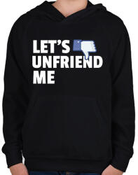 printfashion LET'S UNFRIEND ME - Gyerek kapucnis pulóver - Fekete (10839477)
