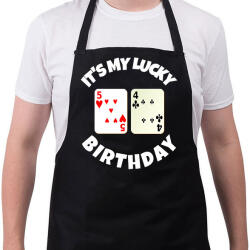 printfashion 54 POKER SZÜLINAP - Kötény - Fekete (9842507)